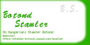 botond stamler business card